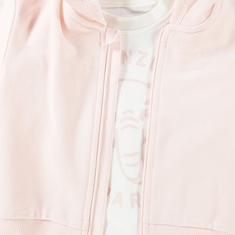 Kenzo kids Baby Unisex Jogging suit Light Pink