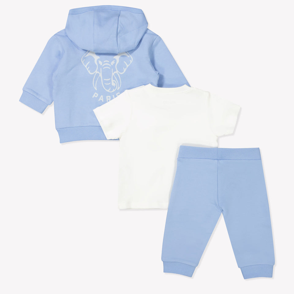 Kenzo kids Baby Unisex Joggingpak In Licht Blauw