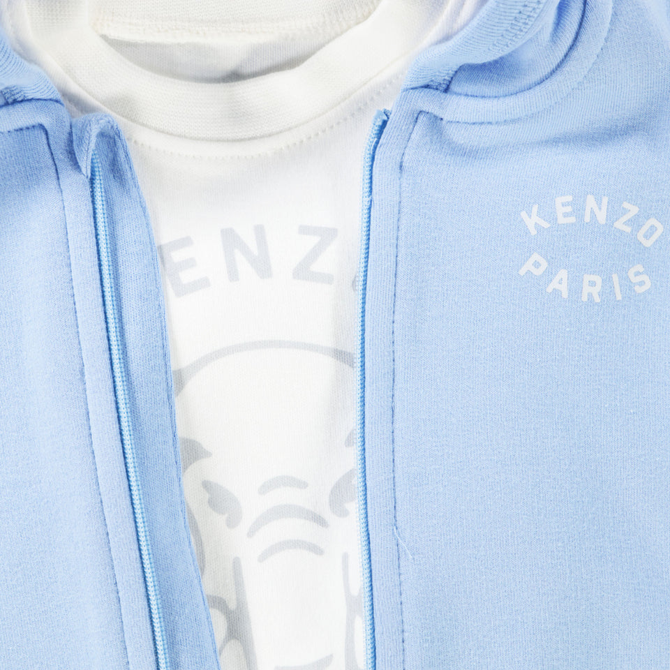Kenzo kids Baby Unisex Joggingpak In Licht Blauw