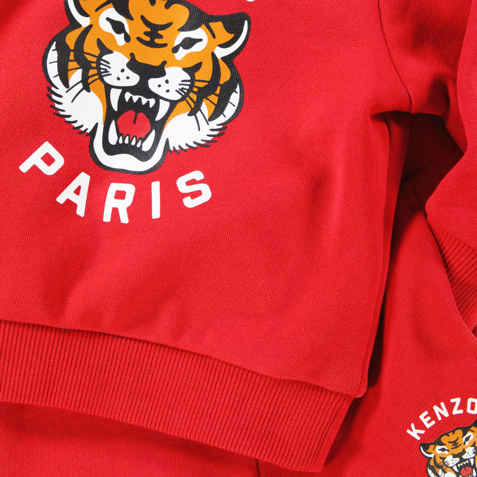 Kenzo kids Baby Jongens Joggingpak In Rood