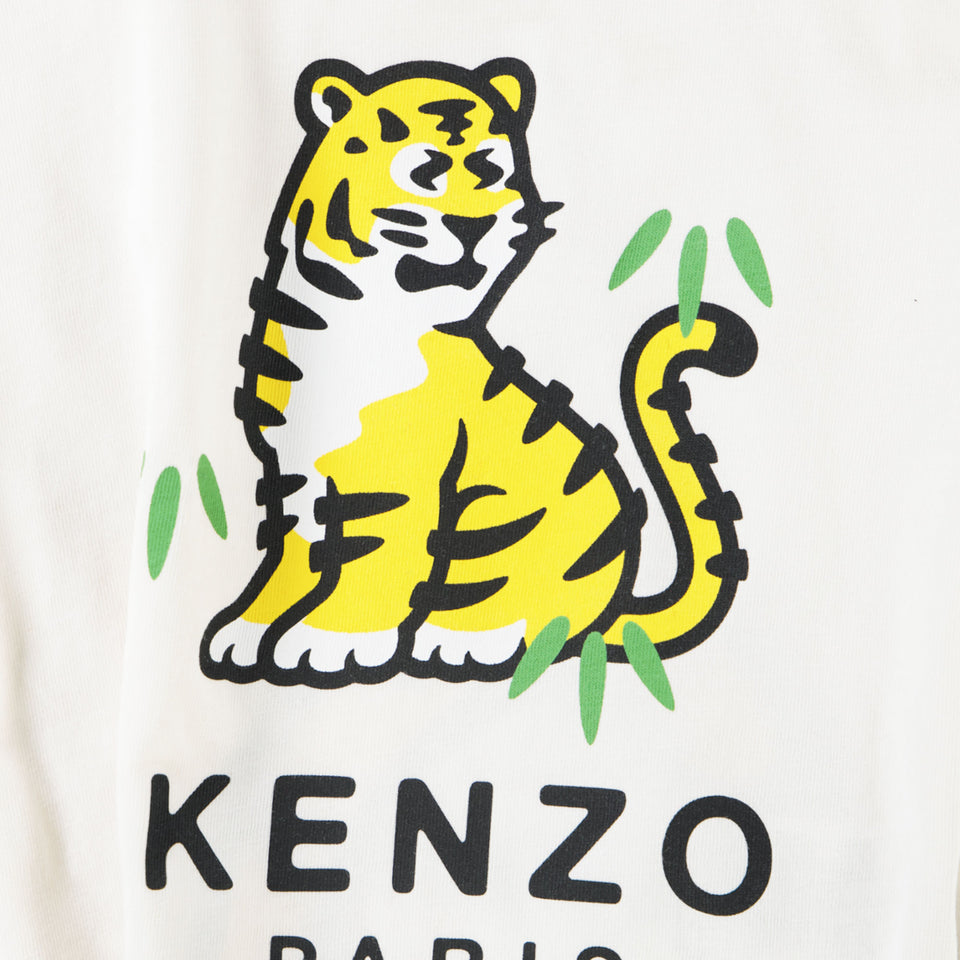 Kenzo kids Baby Jongens T-Shirt In Off White