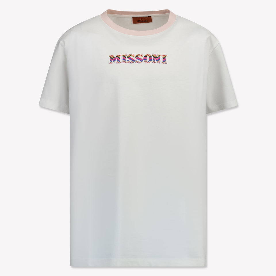 Missoni Kinder Meisjes T-Shirt In Wit