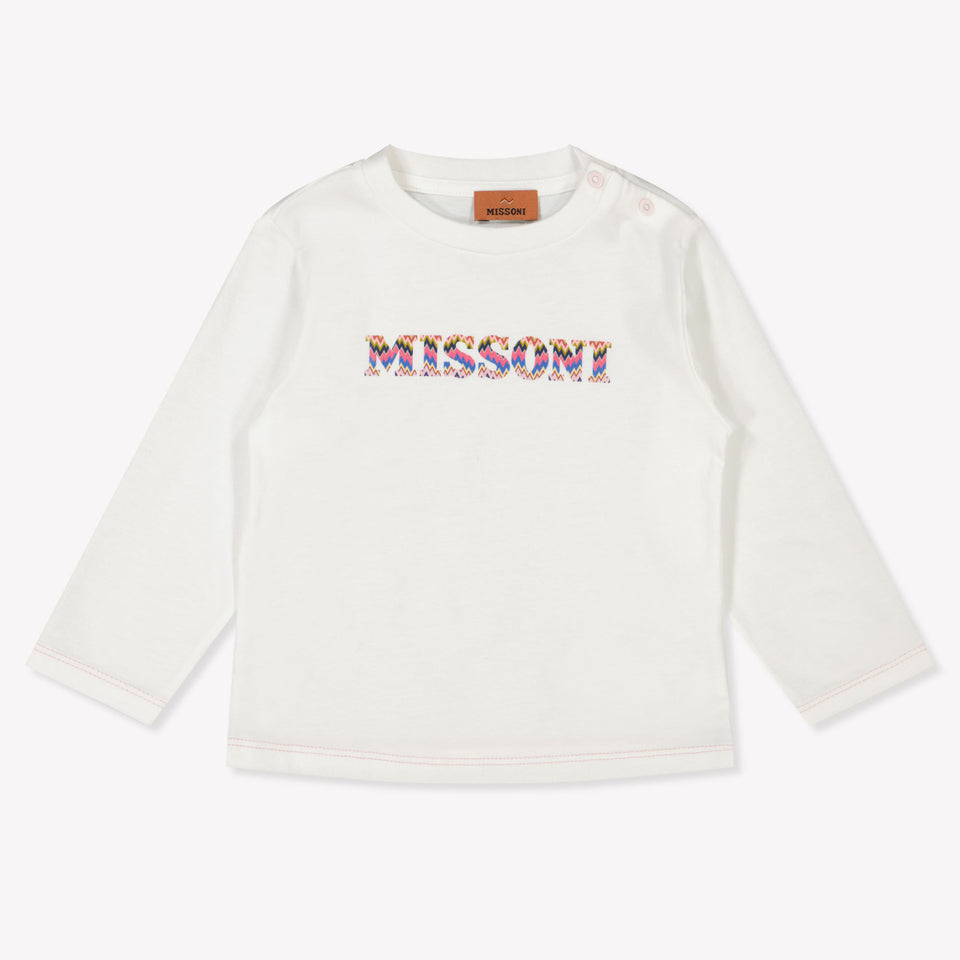 Missoni Baby Meisjes T-Shirt In Wit