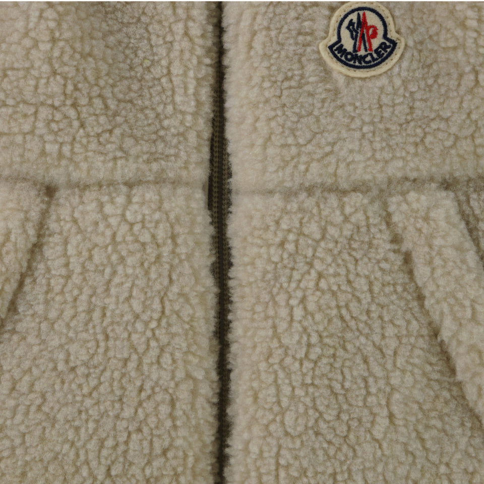 Moncler Ernst Baby Boys Body Warmer  Beige