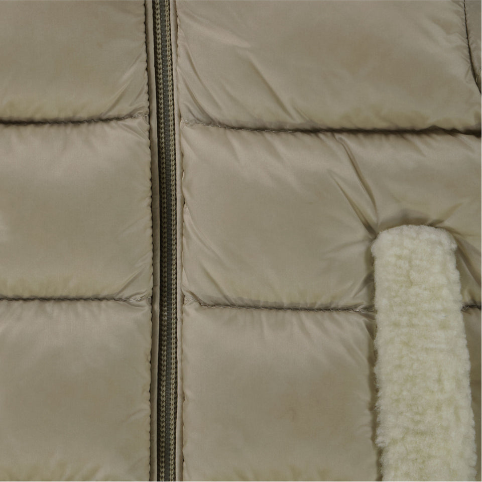 Moncler Borgan Baby Unisex Winter Jacket  Beige