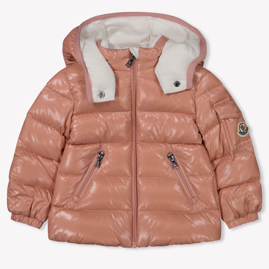Moncler Bady Baby Meisjes Winterjas In Oud Roze