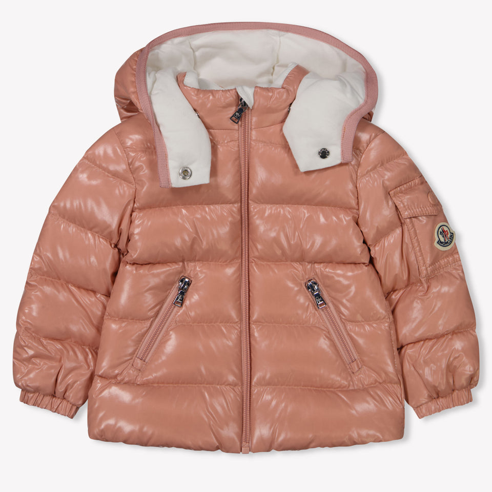 Moncler Bady Baby Girls Winter Jacket  Old Pink