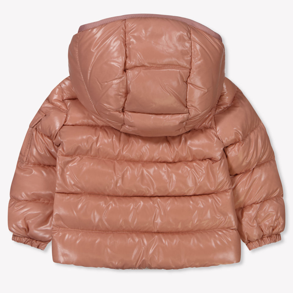 Moncler Bady Baby Girls Winter Jacket  Old Pink