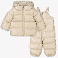 Moncler Baby Unisex Skipak In Beige
