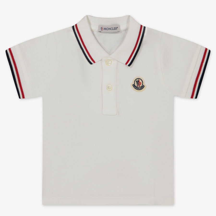 Moncler Baby Boys Polo Shirt in White