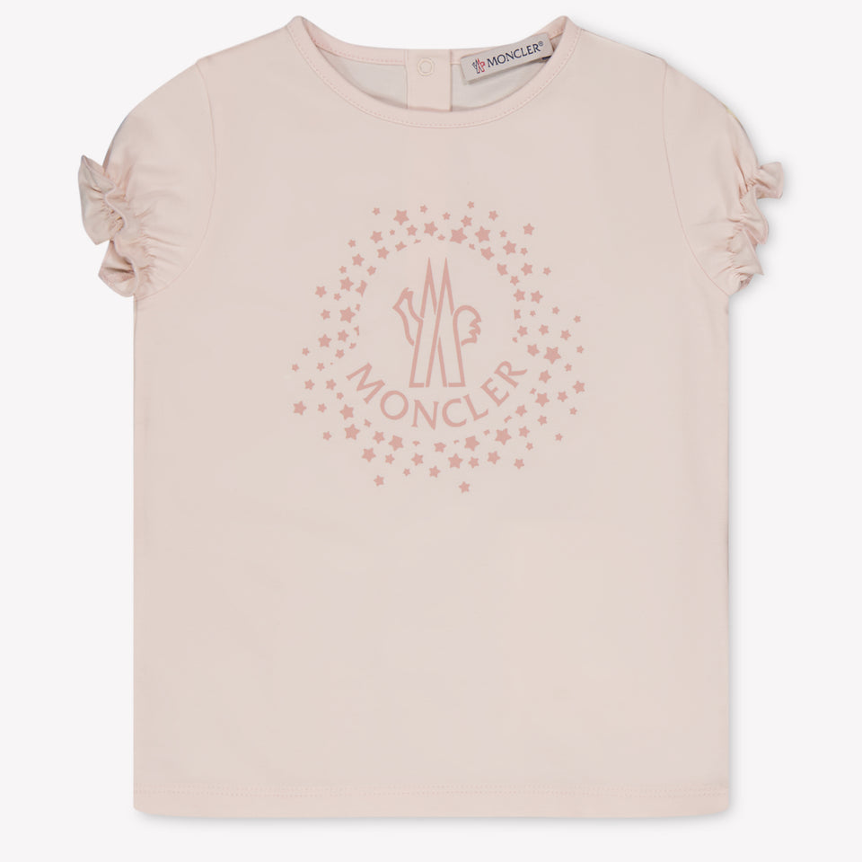 Moncler Baby Meisjes T-Shirt In Licht Roze