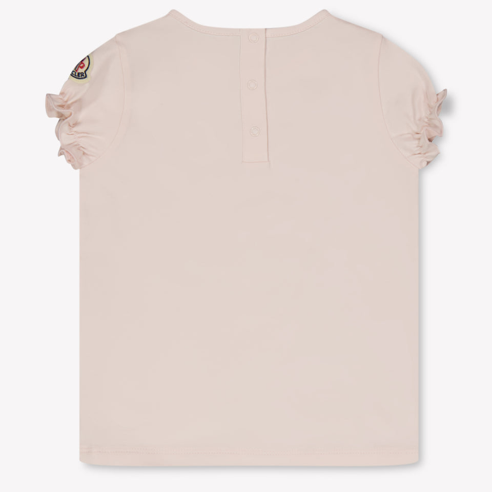 Moncler Baby Meisjes T-Shirt In Licht Roze