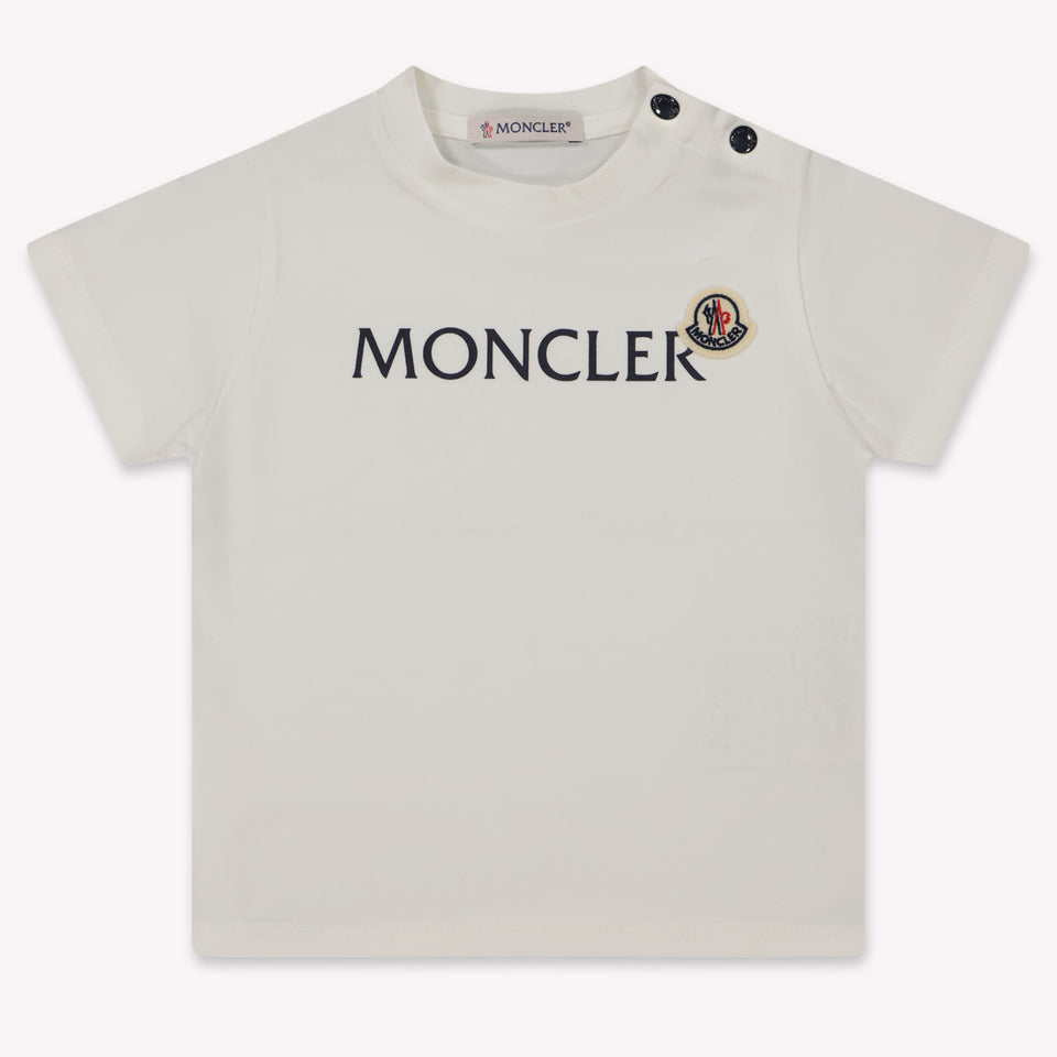 Moncler Baby Jongens T-Shirt In Wit