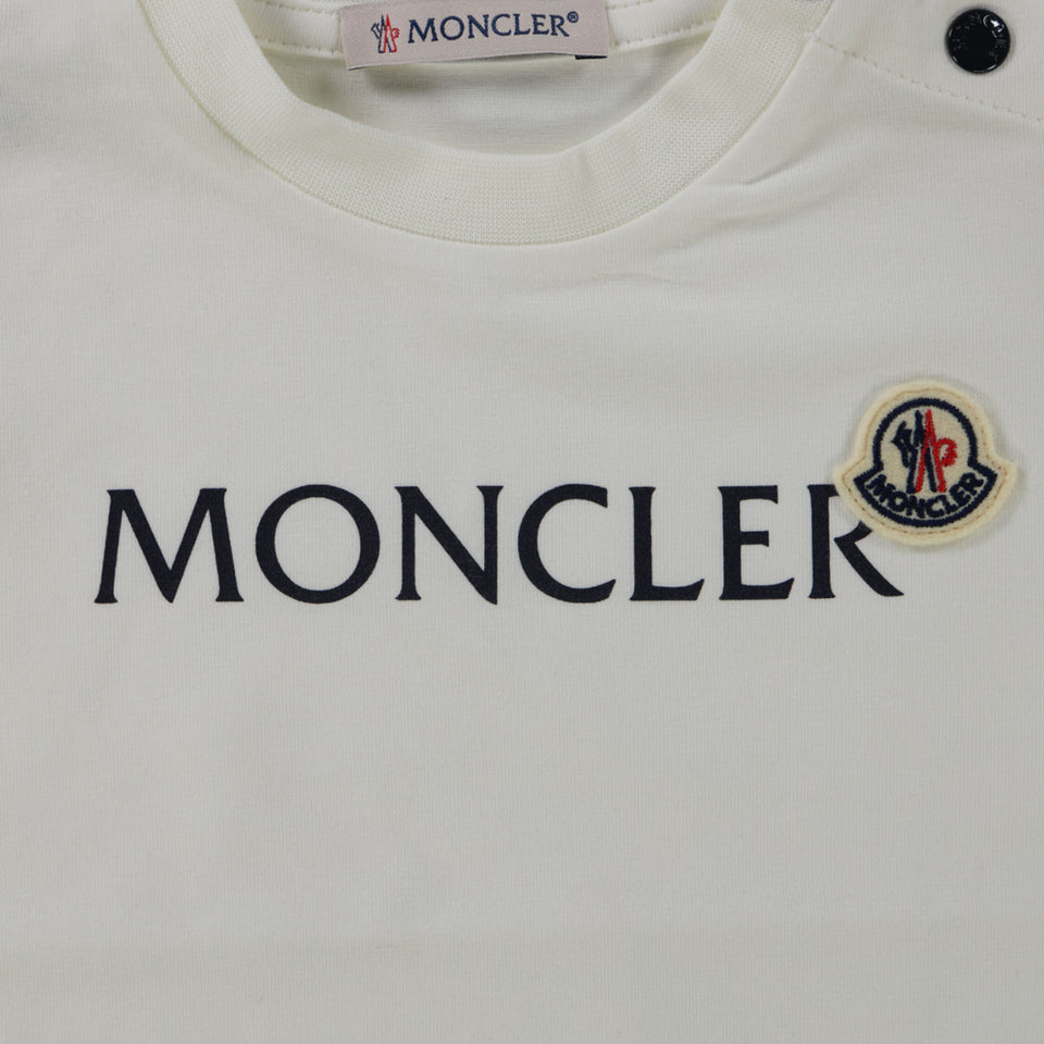 Moncler Baby Jongens T-Shirt In Wit