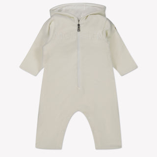 Moncler Baby Unisex Playsuit  Offwhite