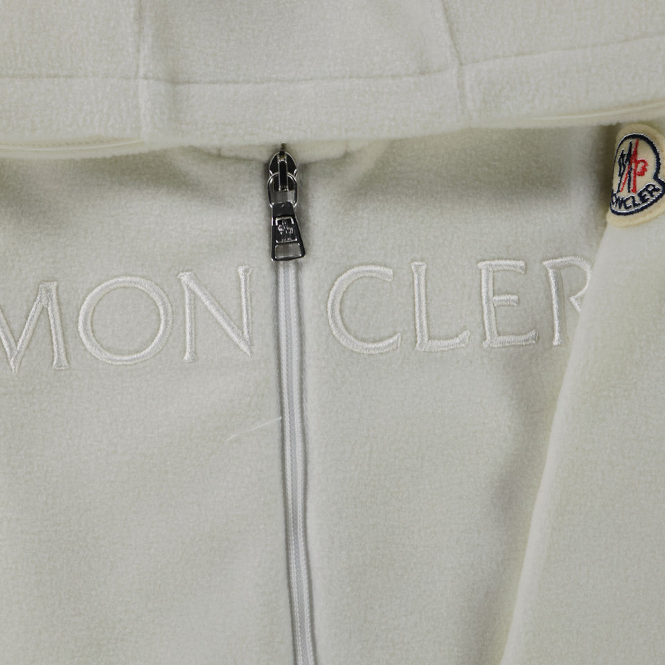 Moncler Baby Unisex Playsuit  Offwhite