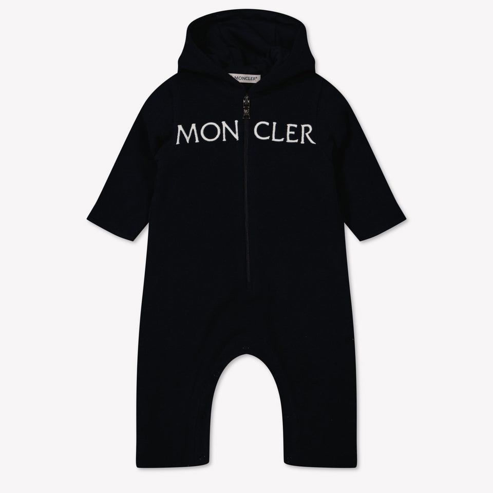 Moncler Baby Unisex Playsuit  Navy
