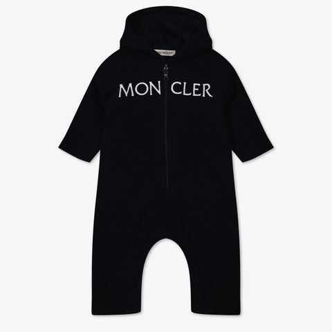 Moncler Baby Unisex Playsuit  Navy