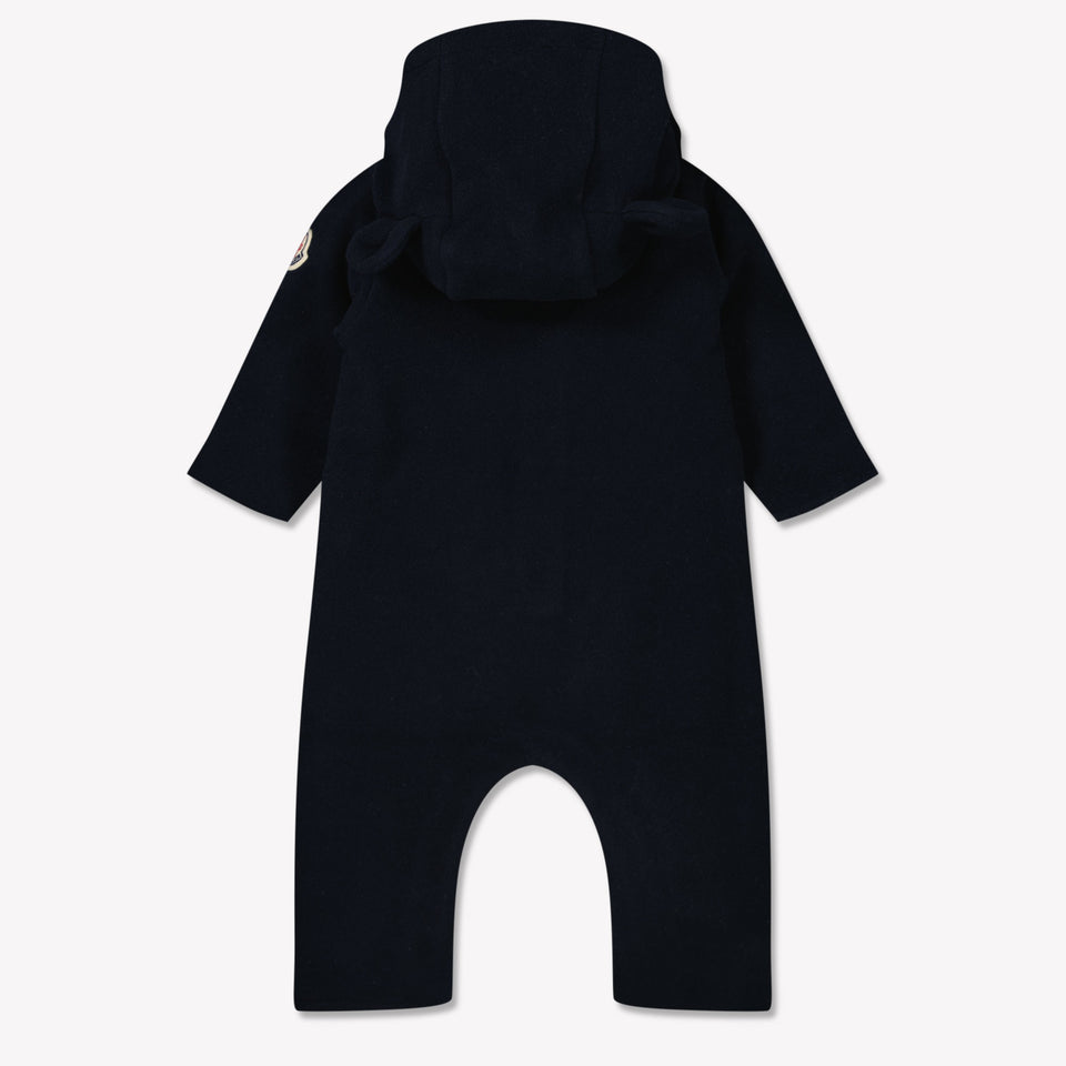 Moncler Baby Unisex Playsuit  Navy