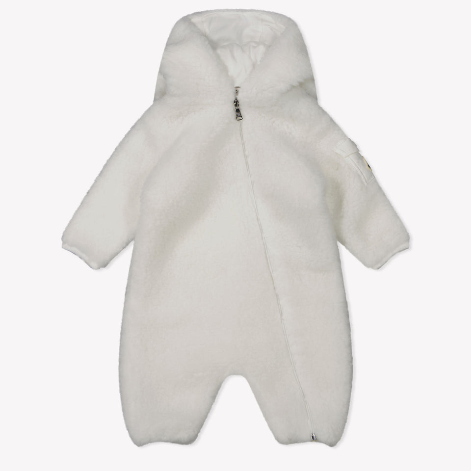 Moncler Baby Unisex Playsuit  Offwhite
