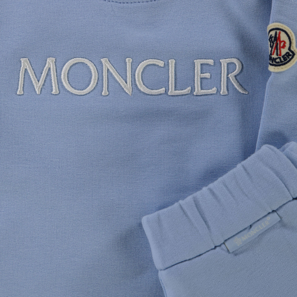 Moncler Baby Jongens Joggingpak In Licht Blauw
