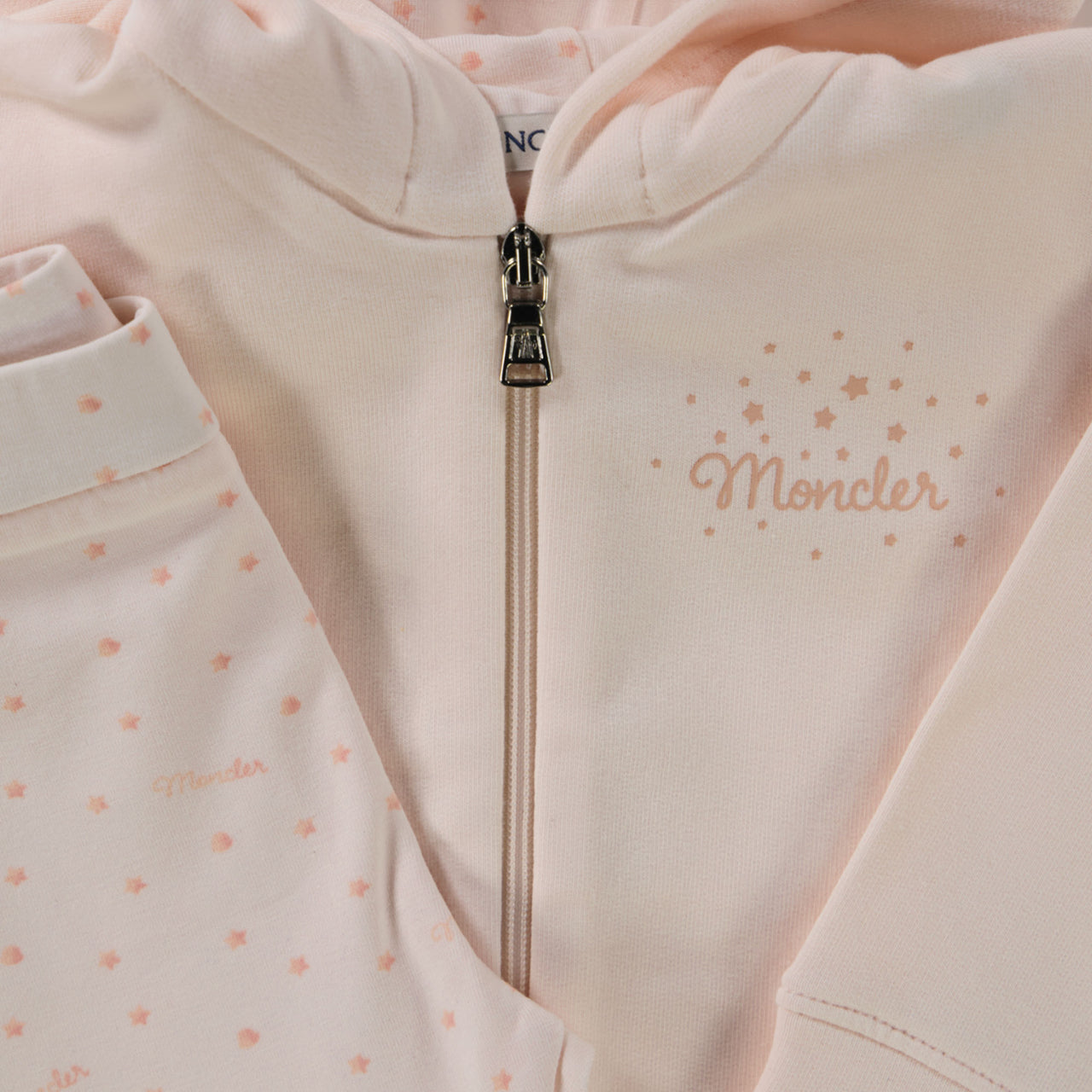 Moncler Baby Meisjes Joggingpak In Licht Roze