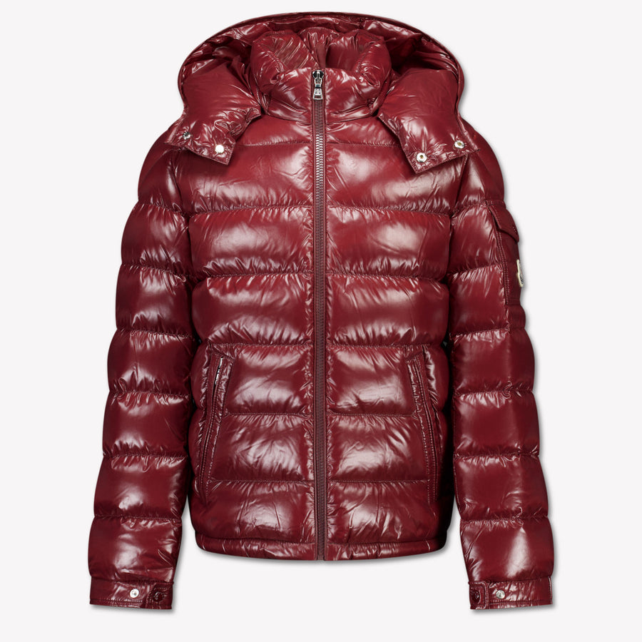 Moncler Maya Kinder Jongens Winterjas In Bordeaux