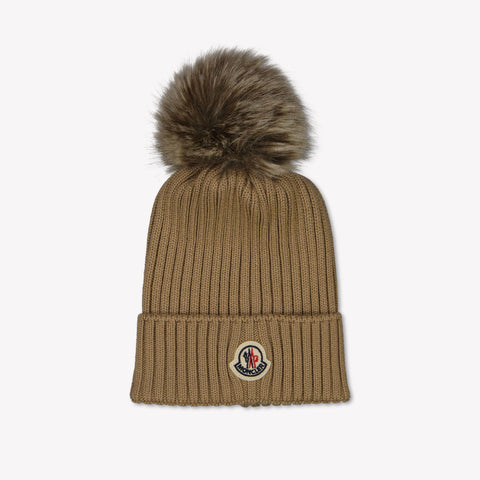 Moncler Kids Girls Hat Beige