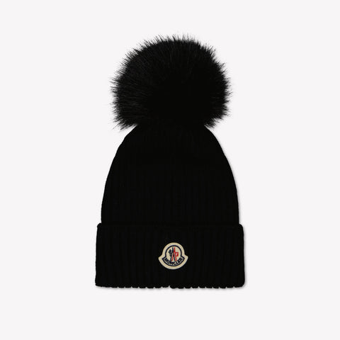 Moncler Kids Girls Hat Black