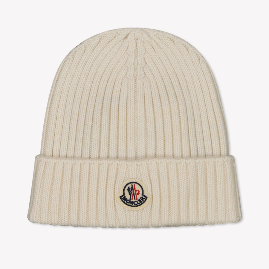 Moncler Kinder Unisex Muts In Off White