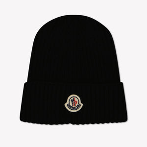 Moncler Kinder Unisex Muts In Zwart