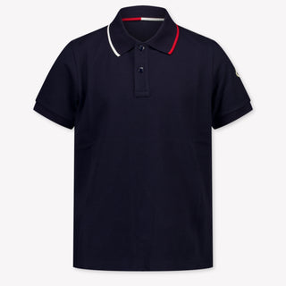 Moncler Kids Boys Polo  Navy