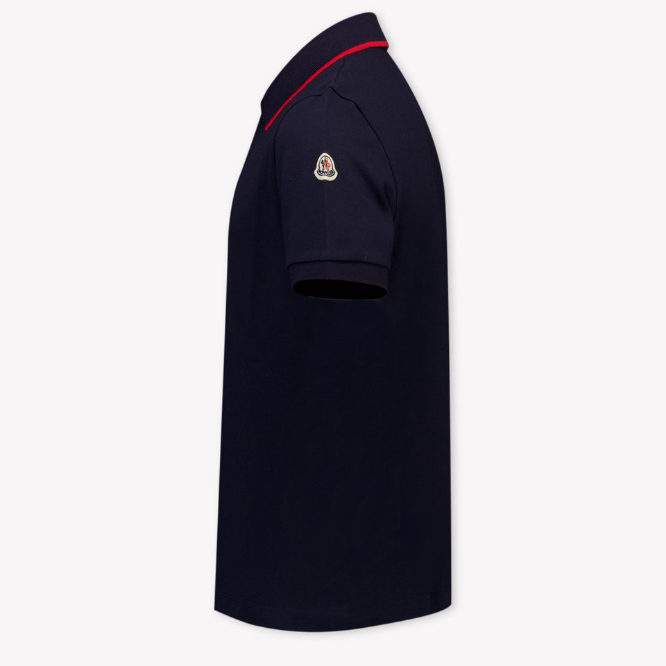 Moncler Kids Boys Polo  Navy