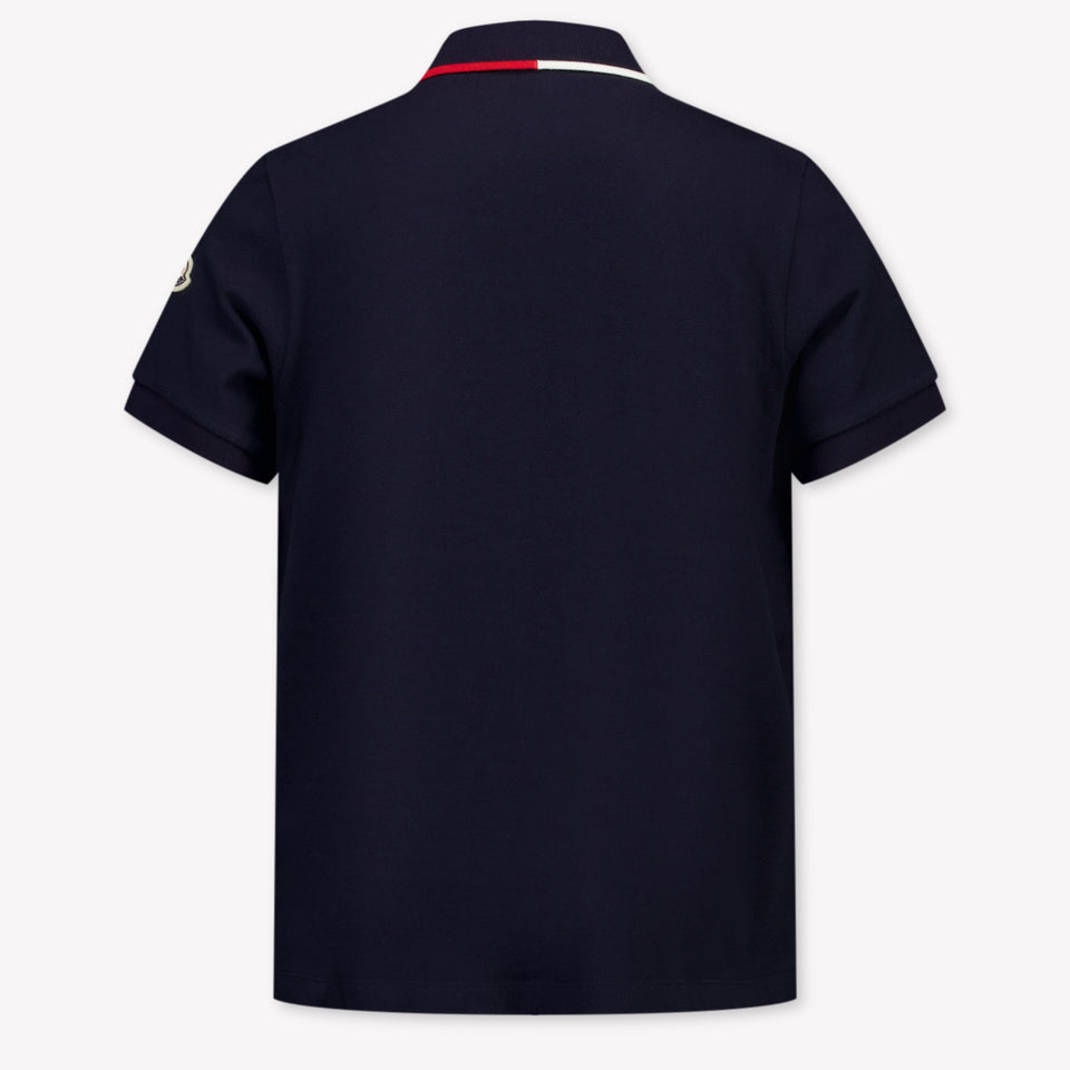 Moncler Kids Boys Polo  Navy