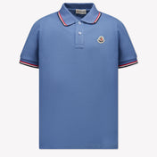 Moncler Kids Boys Polo  Light Blue