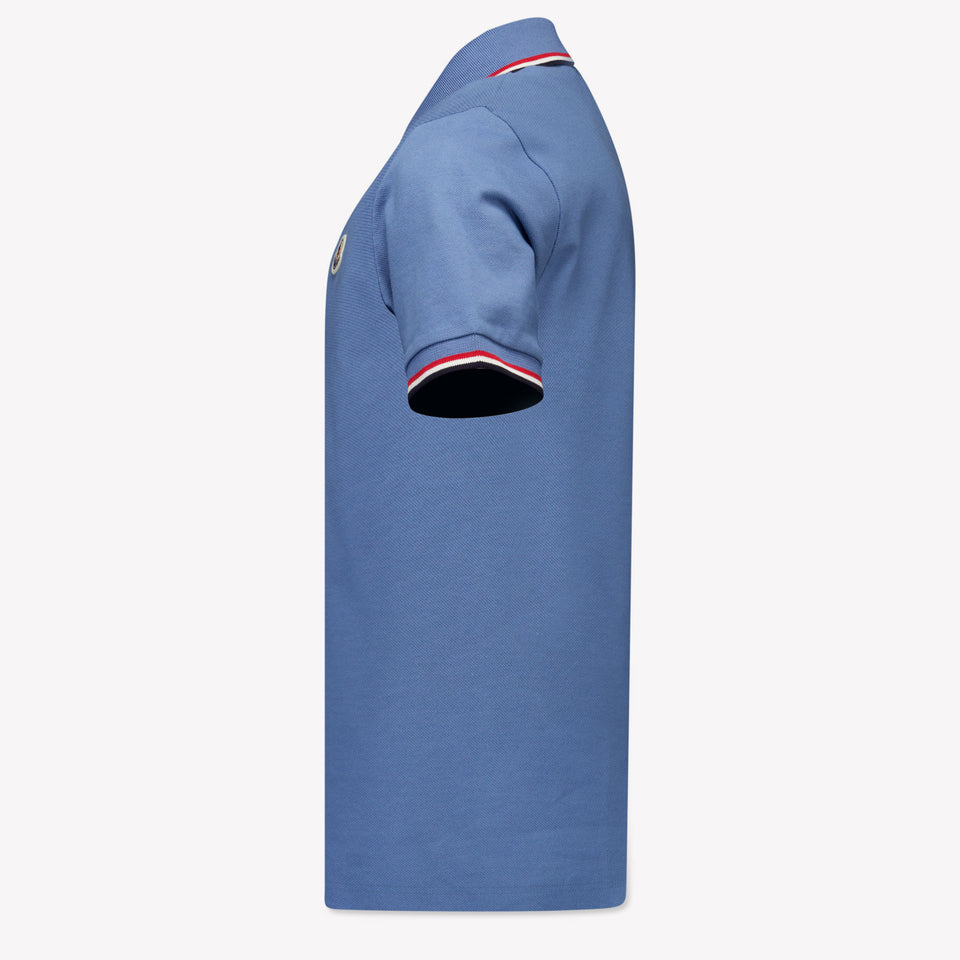 Moncler Kids Boys Polo  Light Blue