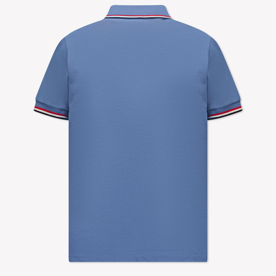 Moncler Kids Boys Polo  Light Blue