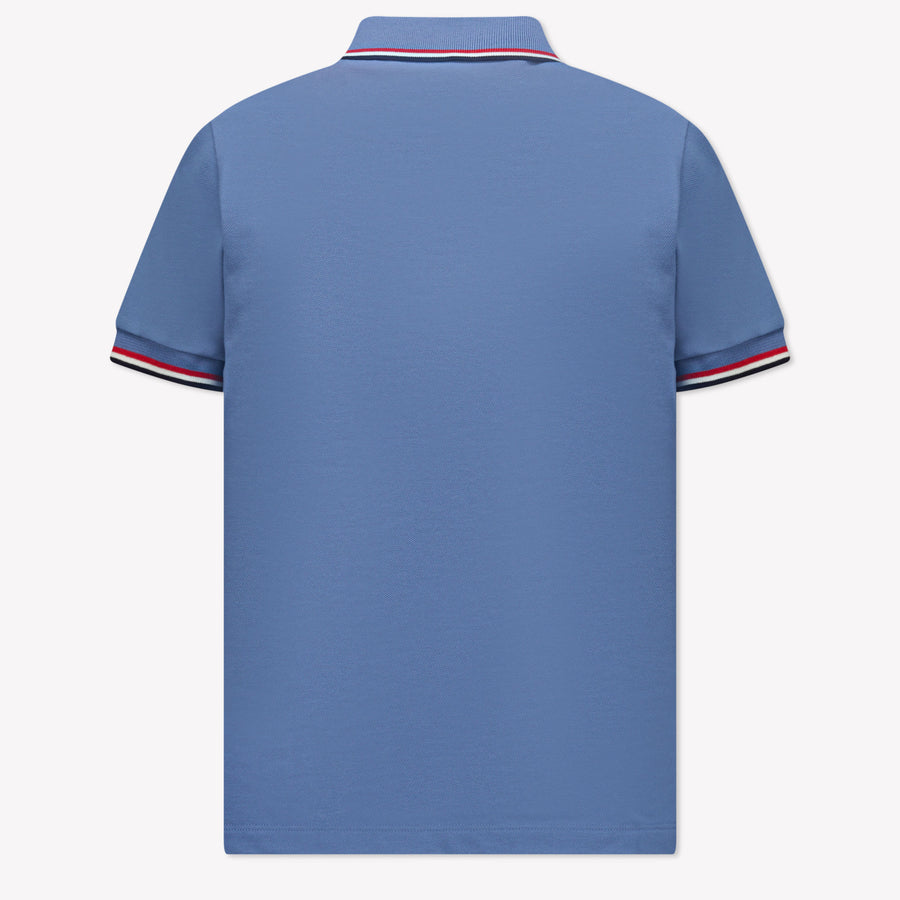 Moncler Kinder Jongens Polo In Licht Blauw