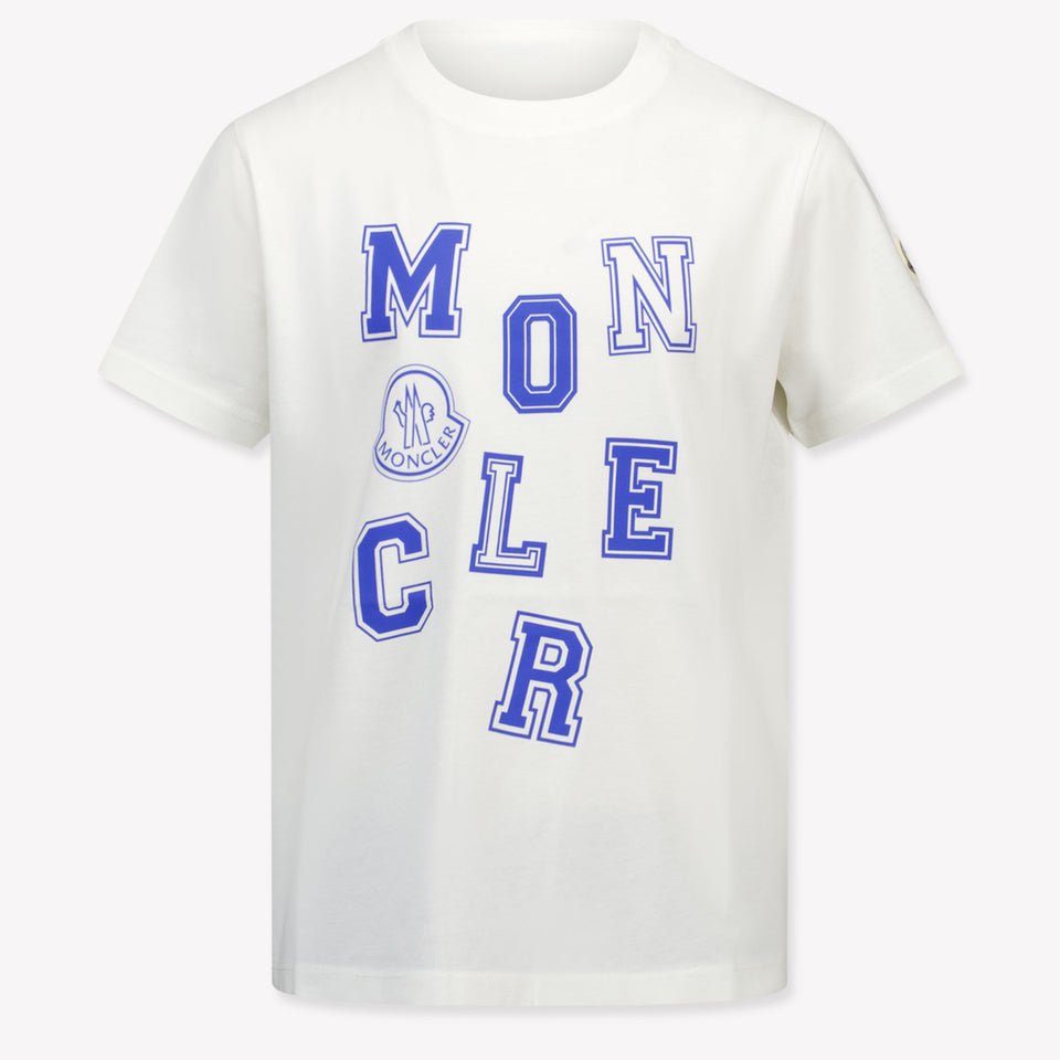 Moncler Kinder Jongens T-Shirt In Wit