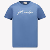 Moncler Kinder Jongens T-Shirt In Licht Blauw