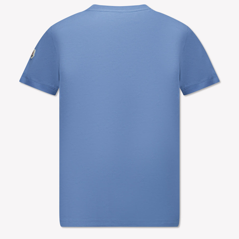 Moncler Kinder Jongens T-Shirt In Licht Blauw