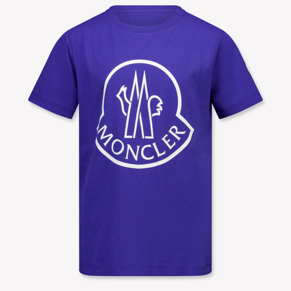 Moncler Kinder Jongens T-Shirt In Cobalt Blauw