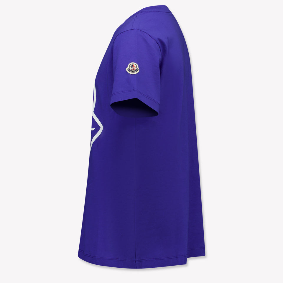 Moncler Kinder Jongens T-Shirt In Cobalt Blauw