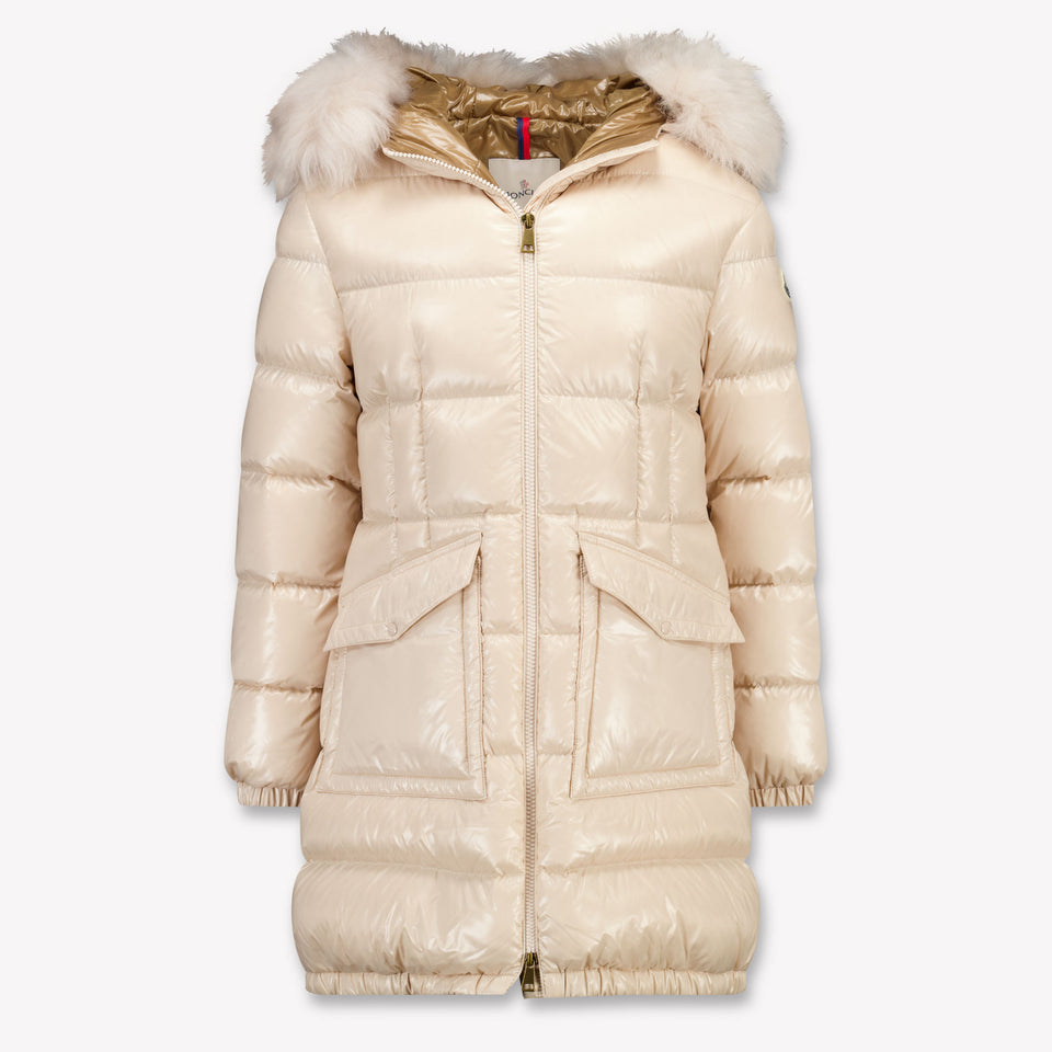 Moncler Aruna Kinder Meisjes Winterjas In Ecru