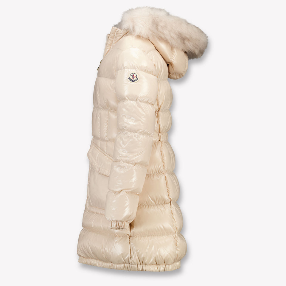 Moncler Aruna Kinder Meisjes Winterjas In Ecru