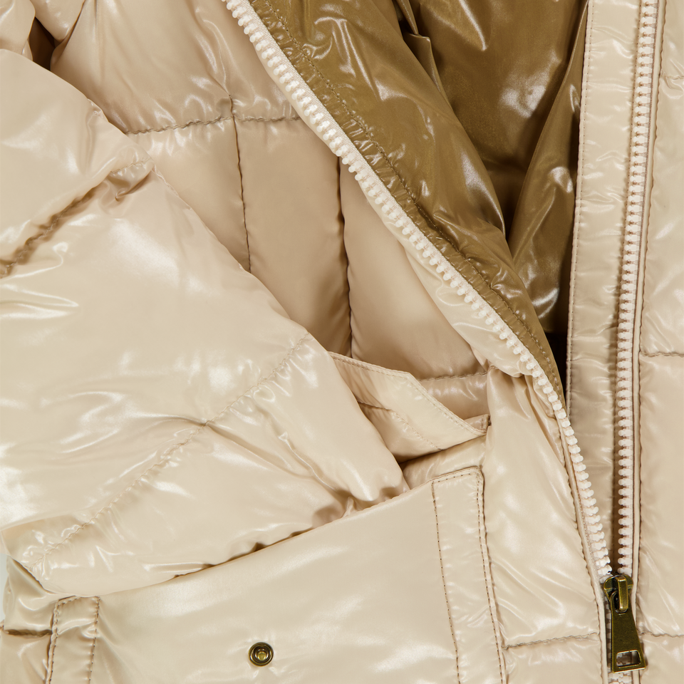 Moncler Aruna Kinder Meisjes Winterjas In Ecru