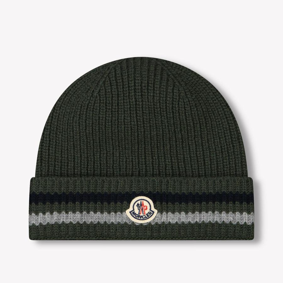 Moncler Kinder Jongens Muts In Donker Groen