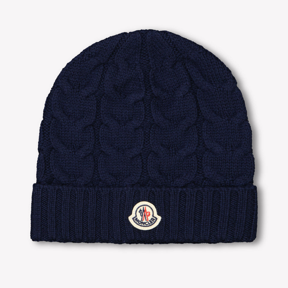 Moncler Kids Unisex Hat  Navy