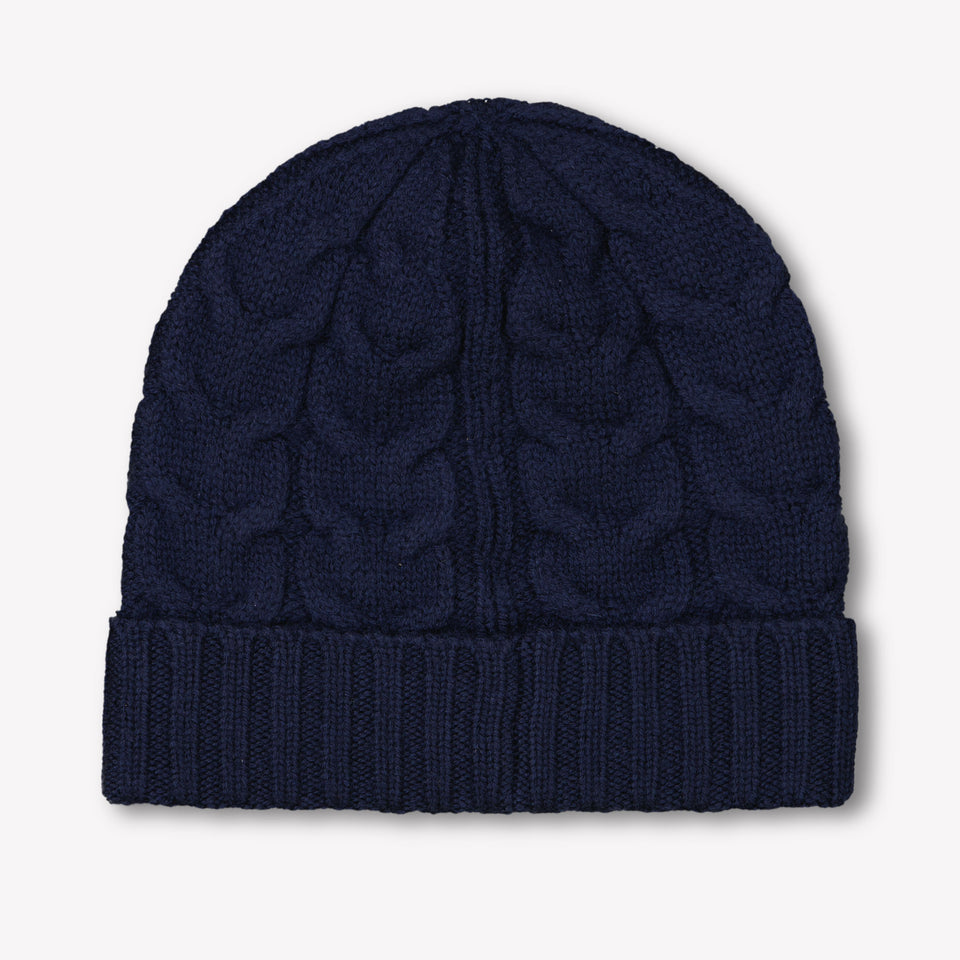 Moncler Kids Unisex Hat  Navy