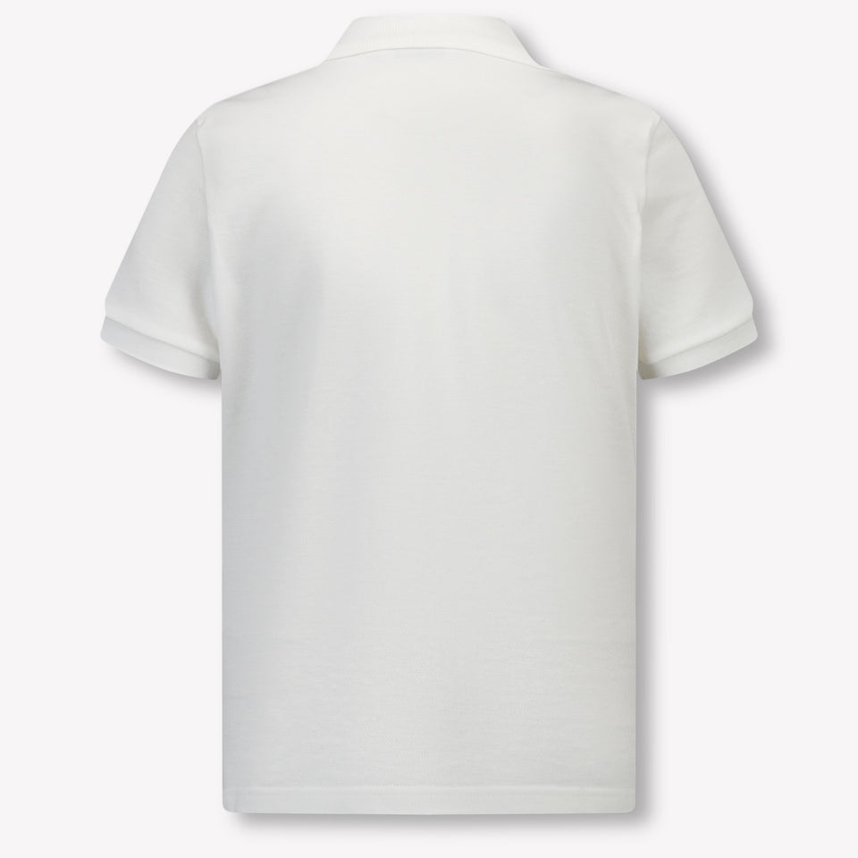 Moncler Kids Boys Polo  White